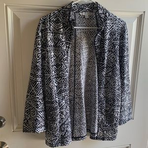 Erin London Black and White Patterned Jacket